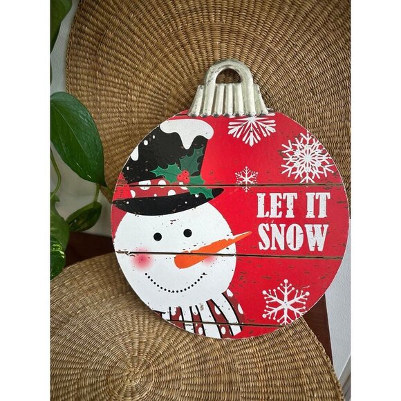 Let it Snow snowman decor - Picture 1 of 7